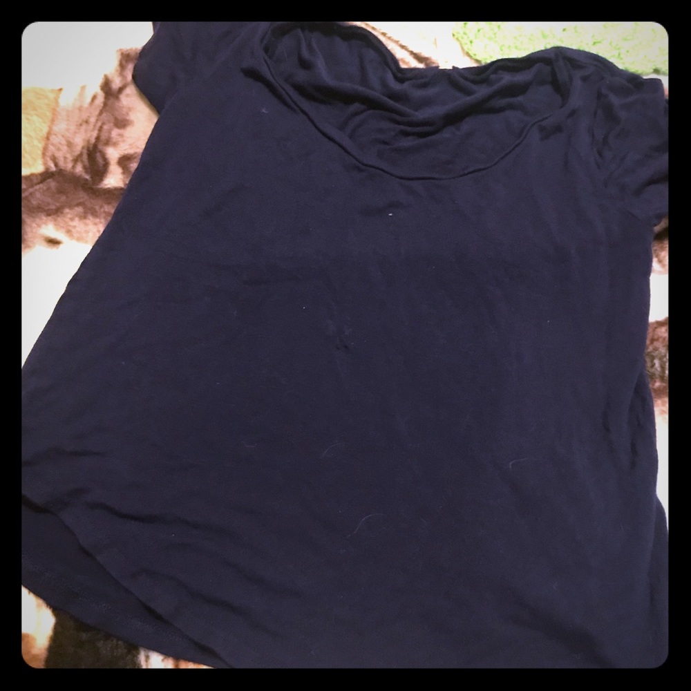 Super cute navy blue float Crop Top small